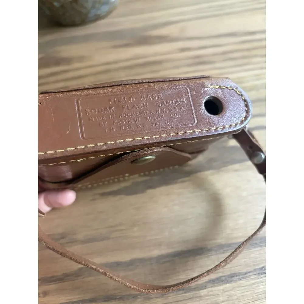 Vintage Leather Kodak Case For Flash Bantam 210313 Case Only